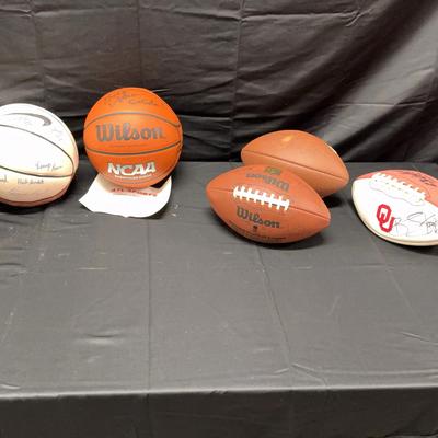 College Basketball And Football Signed
