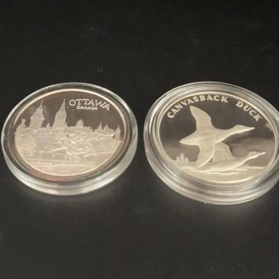 National Wildlife Refuge System Centennial Medal and Fine Silver Canadian Coin Featuring Ottowa