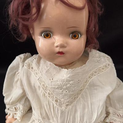 Circa 1915 Antique Madame Alexander Doll with Antique Linen Baby Gown