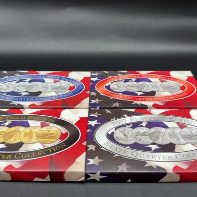 2007 Platinum, Gold, Philadelphia And Denver Mint State Quarter Collection
