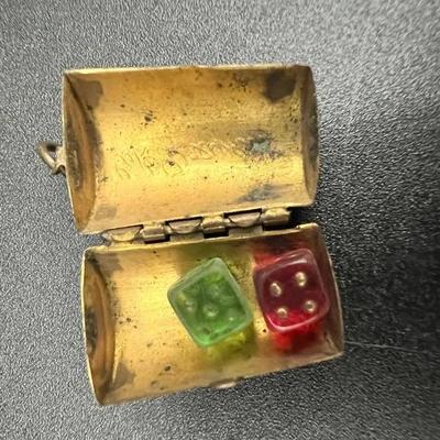 Vintage Cafe Dreyfus Dice Holder Charm