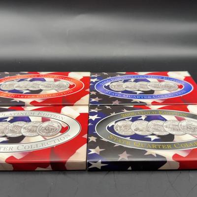 2006 Platinum, Gold, Philadelphia And Denver Mint State Quarter Collection