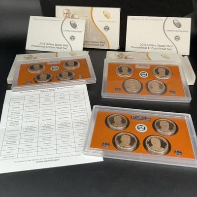 2014 United States Mint Presidential $1 Coin Proof Set (3)