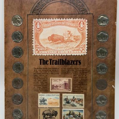 Set Of Buffalo Nickels and Conservation Stamps