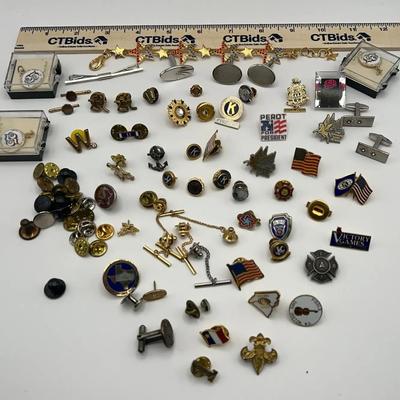 Pins, Tie Tacks, Cuff Links, Bracelet, Charms