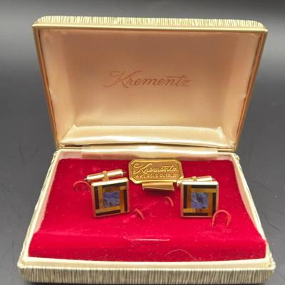 14k Gold Overlay Cuff Links