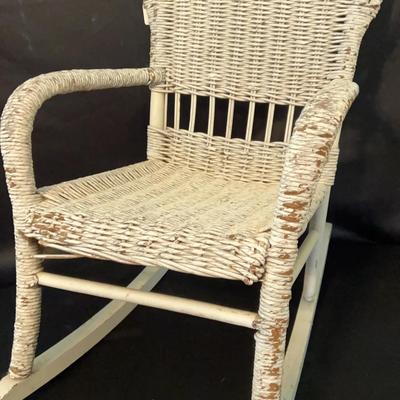 Wicker Children’s Rocking Chair
