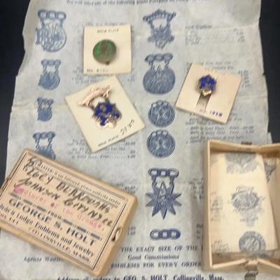Antique Gold Plated Pins