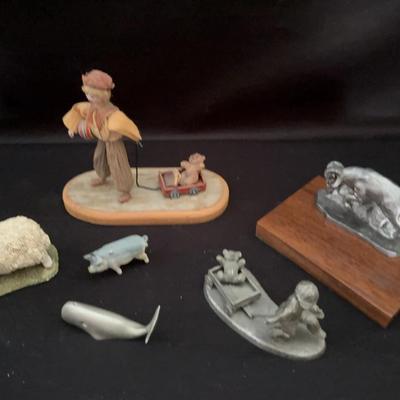 Pewter, Corn Husk sculptures and Steff Ottevanger Handmade Herdwick Ram
