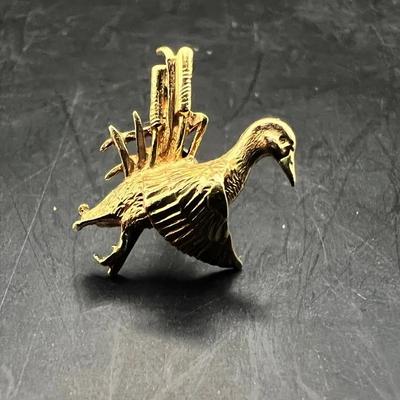 14k Gold Duck Tie Tack 1.6g