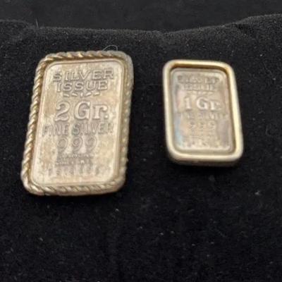 12g Total Weight Silver Pins