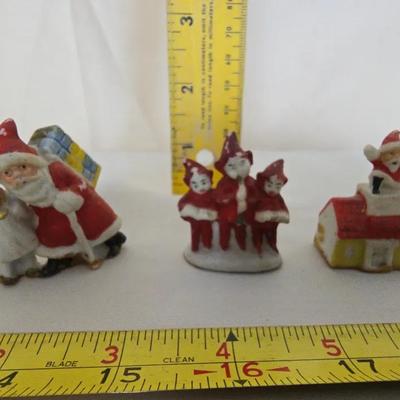 Antique Miniature Christmas figurines (German, Bisque)