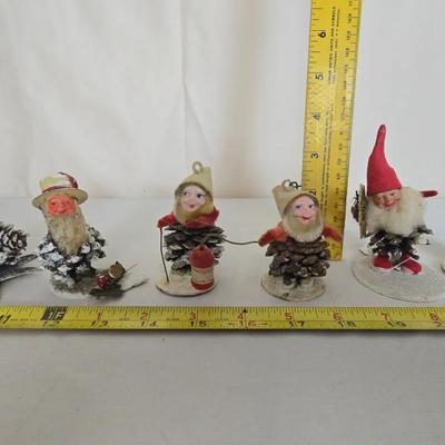 Collection Of 1950's German/Japan Pinecone Ornaments 