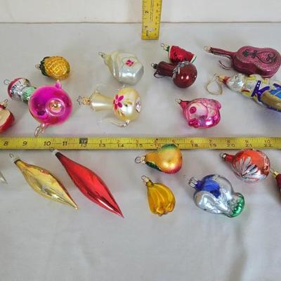 Grouping Of Blown Glass Ornaments 