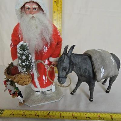 Antique Santa & Donkey