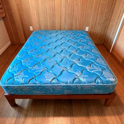 Wood Bed frame And Queen Mattress