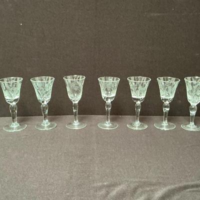 Etched Cordial Glasses