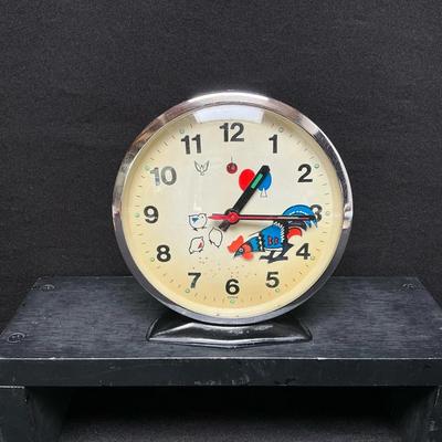 Vintage Animated Rooster Alarm Clock 