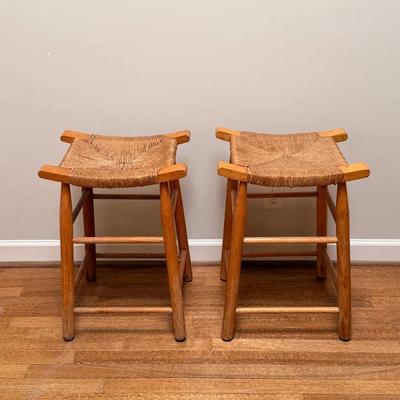 Two Wicker Stools