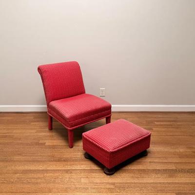 Red Chair And Ottoman