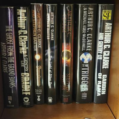 Collection of 7 Sci Fi Books Including Arthur C. Clarke 