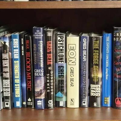 Collection of 24 Sci Fi Books Including Greg Bear