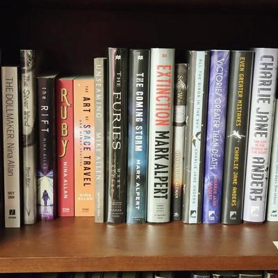 Collection of 18 Sci Fi Books Including Charlie Jane Anders
