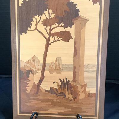 Marquetry Wood Inlay Art - Capri, Italy