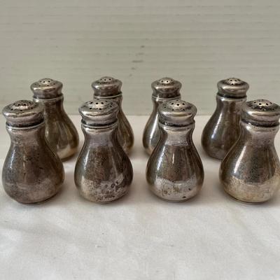 Set Of 8 Sterling Silver Saltshakers (6.6oz)