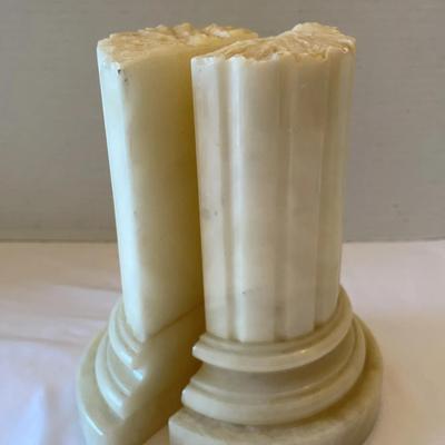 Pair of Marble Column Bookends
