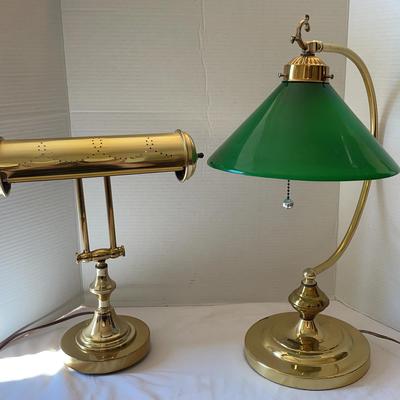 Set Of 2 Brass Lamps