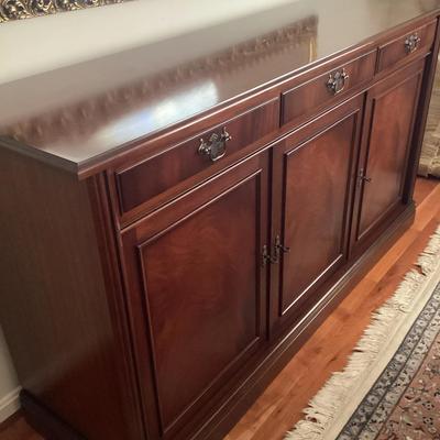 Dark Wood 3 Drawer 3 Cabinet Buffet
