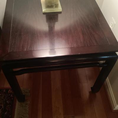 Asian Style Dark Wood End Table