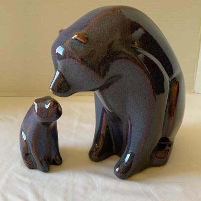 Porcelain Bear & Cub Figures