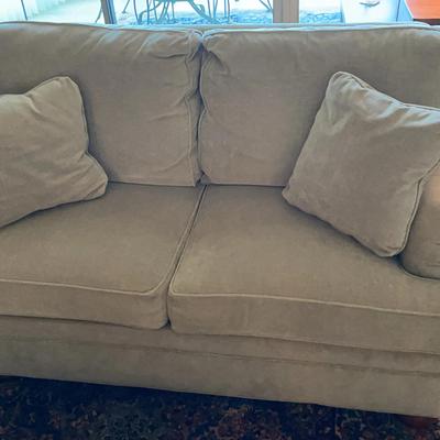 #1 Ethan Allen 2 Cushion Love Seat