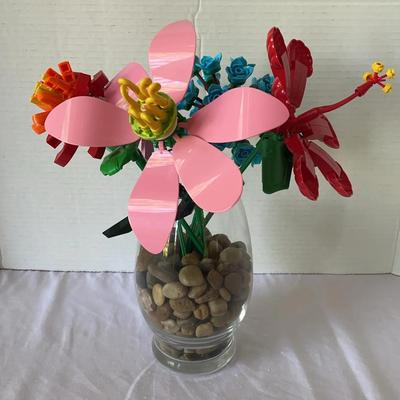 Lego Floral Bouquet With Glass Vase