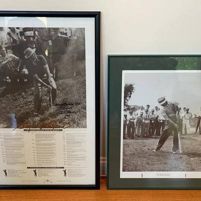 Pair Of Sam Snead Framed Photographs