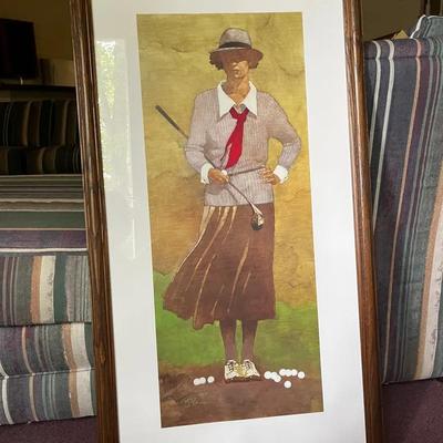 “Vintage Woman Golfer” By Bart Forbes