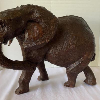 Vintage Handcrafted Wooden Elephant