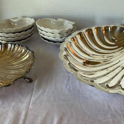 Shell Themed Seafood Serving Bowls & Dishes