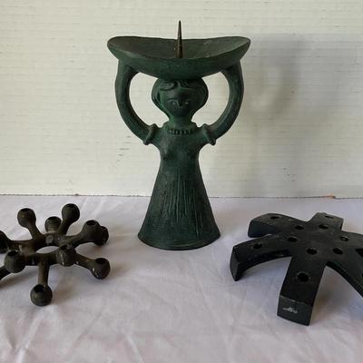 Trio Of Taper & Pillar Candle Holders