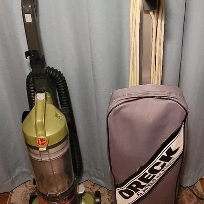 Two Vacuum Cleaners, Oreck XL & Hoover Bagless Windtunnel 