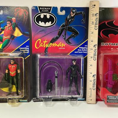 Robin, Catwoman & Jungle Venom Poison Ivy NOS Action Figures