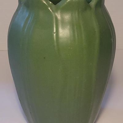 Zanesville Matt Green Pottery Art Vase #307