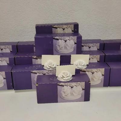 15 Boxes of Porcelain Flower Card Holders