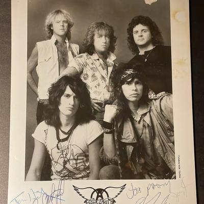 AEROSMITH Promo Photo Signed