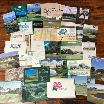 Golf Course Country Club Scorecard Collection