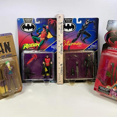 Joker, Robin, Catwoman & Jungle Venom Poison Ivy NOS Action Figures