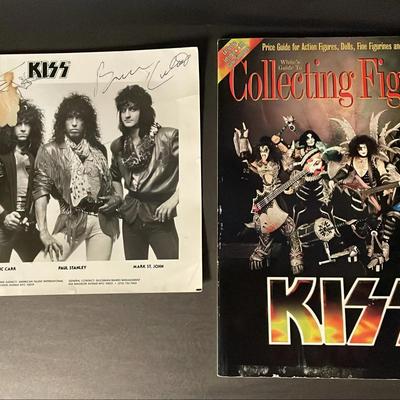 KISS Promo Photo Signed (1984) + Collecting Figures Magazine (1997)