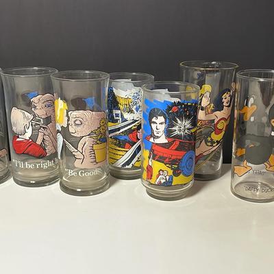 1982 ET Collectible Glasses + Daffy Duck, Tweety And More